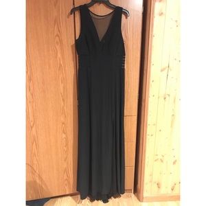 Size 15 floor length black gown